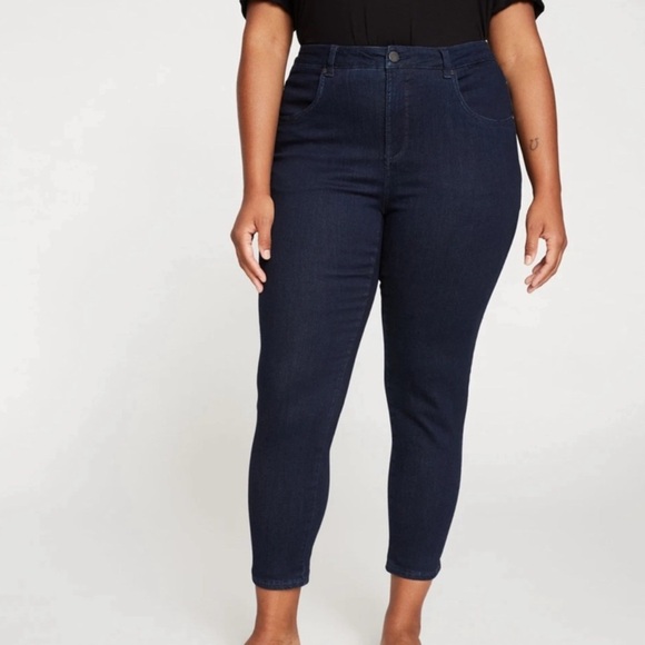 Universal Standard Denim - Universal Standard Seine High Rise Skinny Jeans Dark Wash Size 14